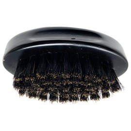 Kobe Professional Cagney Palm Brush 100% Natural Boar Bristle Hair Brush / Beard Brush - Military Style Hair Brush - Works Well With Beard Oils - Dark Wood