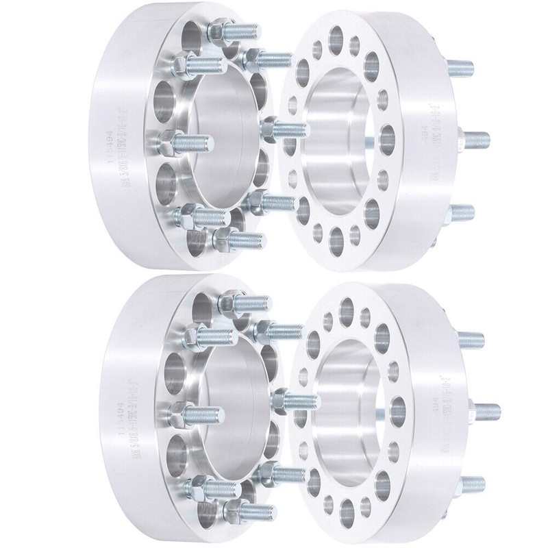 wellstorehere 4pcs 2" 8x6.5 Hub Centric Wheel Spacers 9/16"x18 For