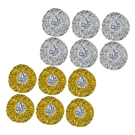 VICASKY 12Pcs Aluminum Foil Hair Caps for Hair Coloring and Deep Conditioning Reusable Shower Caps with Elastic Design for Home and Salon Use