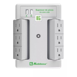 Koblenz Multi Contacto Supresor Picos Conexión Usb Koblenz Ss2000usb