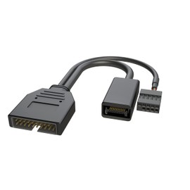 LINKUP - Conector interno 3.1 10G Gen 2 de 20 pines con llave A macho con cabecera USB 2.0 a USB 3.0 de 20 pines macho de 10 cm