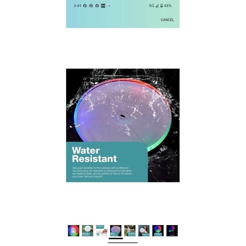 GlowDisc LED Light Up Flying Disc Frisbee, Cute Designs, Motion