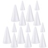 30Pcs White Craft Foam Cones DIY Christmas Tree Foam Cone