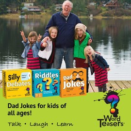 ? WORD TEASERS LOL Bundle - Riddles, Dad Jokes & Silly Debates 3 Pack Set - Fun Riddle Cards, Dad Joke Cards & Conversation Cards for Kids & Adults - Great Mind Teasers & Word Games for Kids