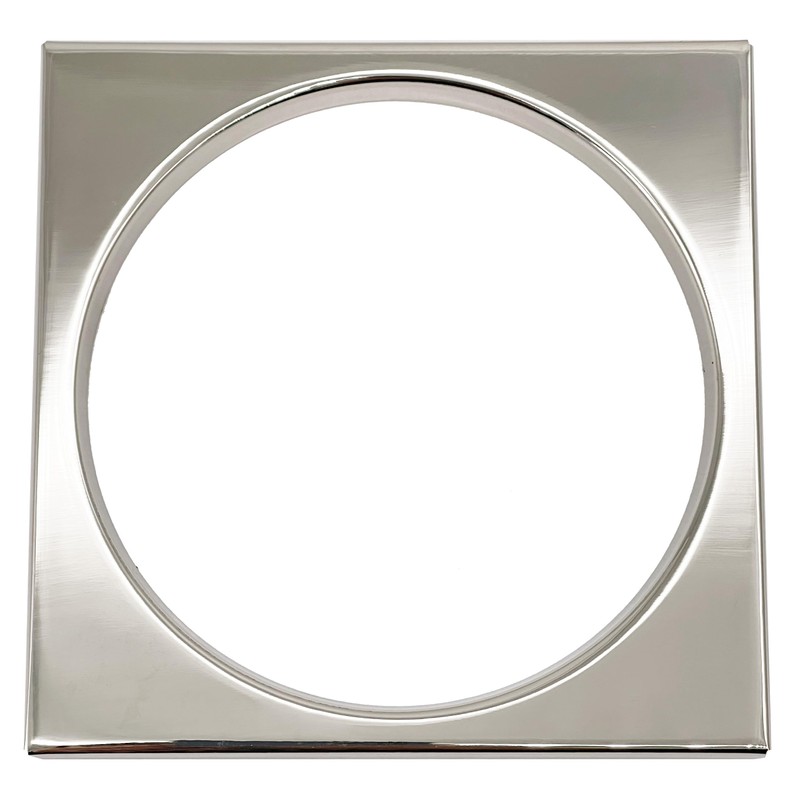 Westbrass R313-05 Square Brass Shower Tile with Round Strainer Grid