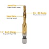 AUTOTOOLHOME 6 Pack Titanium Combination Drill Tap Bit Set Screw