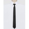 [Allegra K] Men's Necktie Narrow Tie Flat Stripe Adjustable Zipper