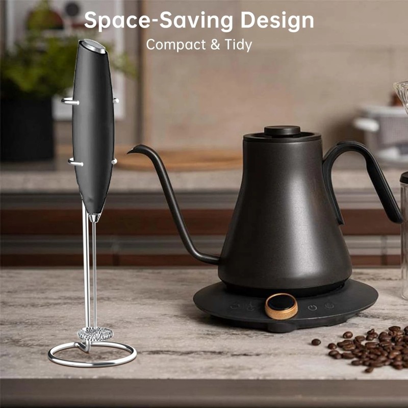 Ajrwiiy Milk Frother Stand Compatible with Zulay Powerful Silver