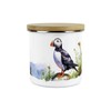 Puffins on the Rocks Tea Storage Canister - Coastal Sea