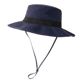 Mens Wide Brim Mesh Sun Hat XL XXL SPF UV Boonie Bucket Summer Golf Hiking Safari Fishing Extra Large Size 8 24" Blue Navy