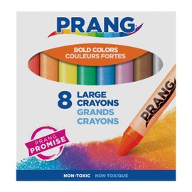 Prang Crayons, Assorted Colors, Large Size, 8 Count