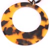YAHPERN Acrylic Hoop Earrings, Leopard Print, Orange, Modern Style, Female,
