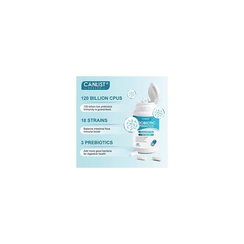 100 Billion Probiotics CFU Potency Gut Health Women Men 60