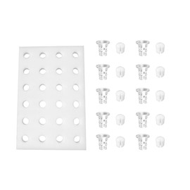 DOITOOL 24 Hydroponic Sponges Planting Tool Planting Tray with 24 Holes Floating Gardening Plate Soilless Cultivation Sponges Cubes Tray for Small Bud Growth & Grow Seedlings