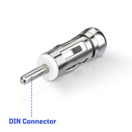 SZSAUTO Vehicle Antenna Adapter Connector ISO to DIN Plug Universal Car Stereo FM AM Radio Antenna Adapter for Car Truck Audio Radio Head Unit Stereo Receiver (2-Pack)