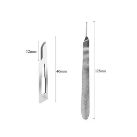 Scalpel No 15 with Scalpel Handle Sterile Preserving Razor Cover, Autopsy, Pedicure, Function of a Smartphone