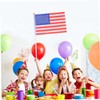 TEHAUX 50 Pack Usa Flags Mini America Flags Stick Polyester
