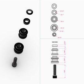 Generic Holdfast Matt Black 4-Point Docking Hardware Kit for Harley 2018-Up Softail Standard Low Rider Street Bob Fat Boy Fat Bob Super Glide FLDE FLHC FLHCS FLSB FLSL FXBB FXFB FXFBS FXLR