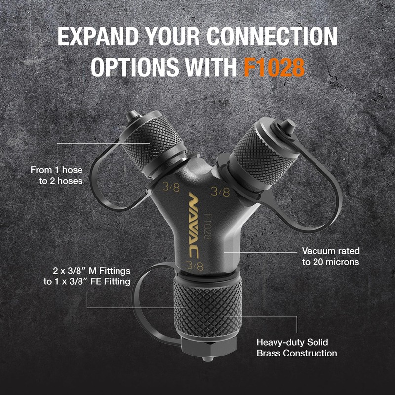 NAVAC F1028 Rapid-Y Connection Fitting for Faster Evacuation and Recovery