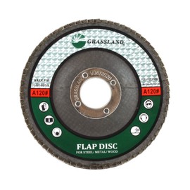 Sanding Disc, Aluminium Oxide Flap Disc, Grinding Wheel 4-1/2" x 7/8" 120 Grit - T29 - (10 Pack)