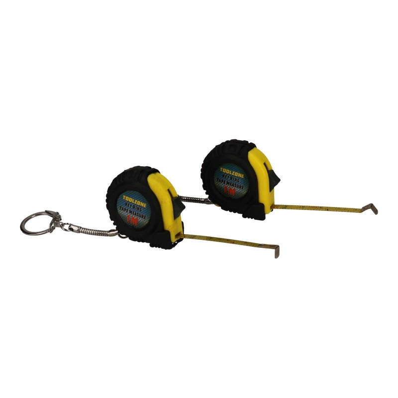 2 x 1 Metre Key Ring Tape Measures Measuring Metric