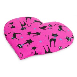 Heart Cushion Approx. 30 x 25 cm Cat Pink Heat Cushion Heart Cushion A Charming Gift