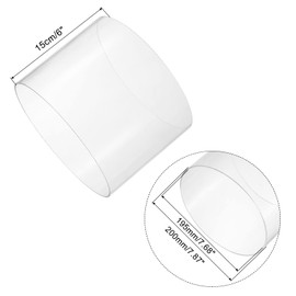 sourcing map Acrylic Pipe Clear Rigid Round Tube 195mm ID 200mm OD 6" for Lamps and Lanterns, Water Cooling System