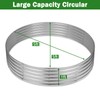 OUSHENG 5x5x1ft Round Galvanized Raised Garden Beds Outdoor, Steel Fire