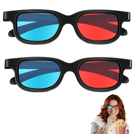 2 Stücke 3D Brille,3D Brillen,3D Brille Für Fernseher,3D Brille Rot Blau,3D-Anaglyphenbrille,Rot Blau Brille,Für Filme,Pc-Spiele,Lichtshows,Heimkinos,Urlaubspartys
