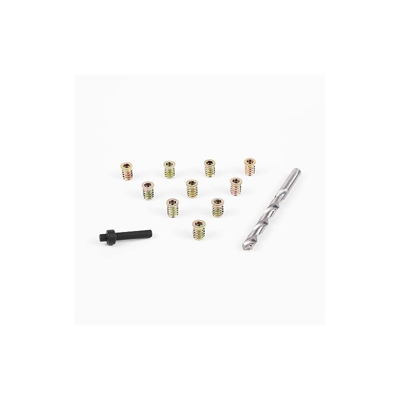 E-Z LOK Threaded Inserts for Wood, Repair Installation Kit, Includes
