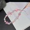 Jmltech Cute Bracelets Bead Bracelets Keychain Pearl Strawberry Bow Cherry