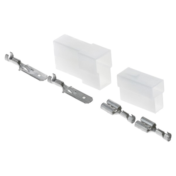 Kalitec KALI-2502B Fastin-Faston Set 2-Pin Plug Socket Housing Blade Connector