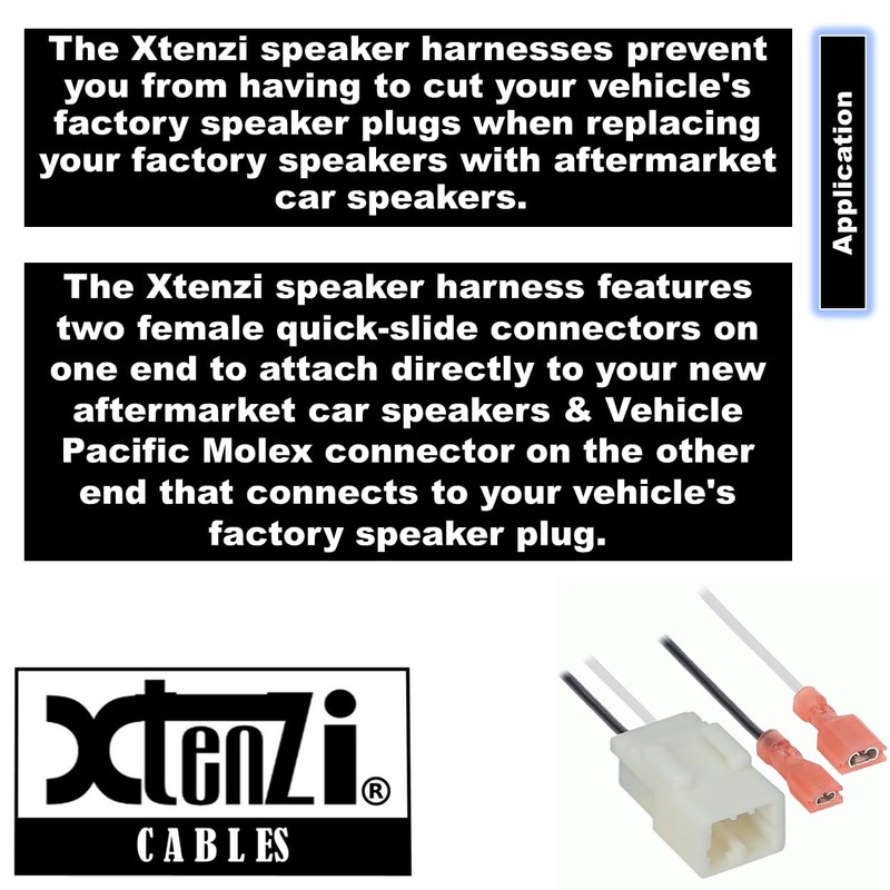 Xtenzi 2 Pair Car Speaker Harness Set Compatible with Chrysler,