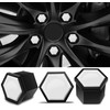 Biomar Labs Universal 17mm White Black Gloss Wheel Nut Covers