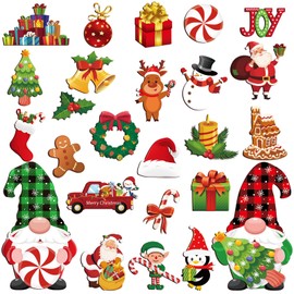 25 Pcs Christmas Gnome Magnets Set Christmas Refrigerator Magnets Santa Snowman Holiday Magnets Decorative Magnetic Fridge Decoration Xmas Magnets Fridge Magnetic Decor Car Sticker for Dishwasher Door