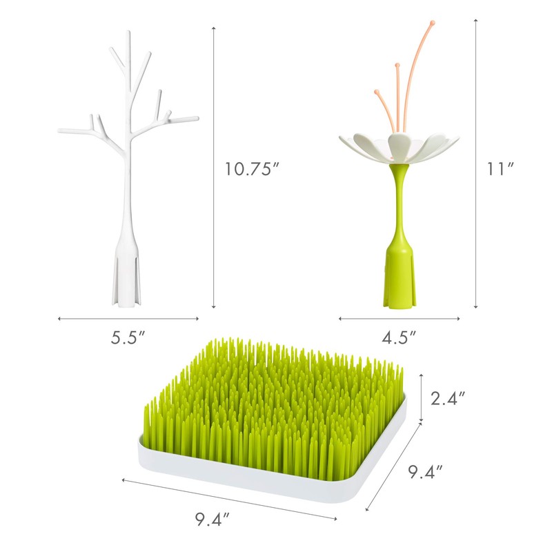 Boon Grass Countertop Drying Rack Bundle - Includes Grass, Stem,