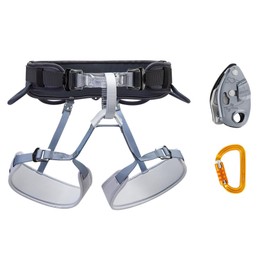 PETZL Unisex Corax Grigri Sm'D Climbing Set, Dark Grey, 76-107 cm