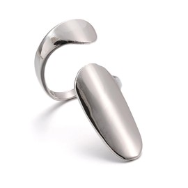 Open Fingernail Rings 3Pcs, Knuckle Armor Thumb Tip Ring, Punk Gothic Metallic Copper Nail Cap Cover Art Protective Claw For Makeup Party Cosplay Dress Decoration Gift (Steel)