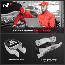 A-Premium 2PCS Engine Motor Mount and Torque Strut Mount Set Compatible with Volvo C70 2006-2013 2.5L, C30 2007-2011 2.4L 2.5L, C30 2012-2013 2.5L, S40 2004-2010 2.4L