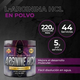 L-Arginina HCL en Polvo 220 g
