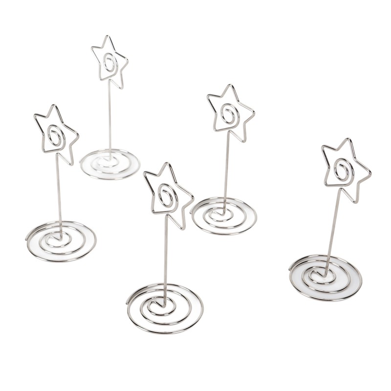 20PCS Desk Memo Clips Table Number Holder Star Shape Metal