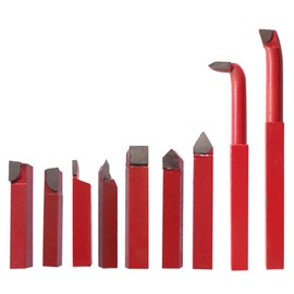 A'sTool Small Lathe for DIY Lathes Cutting 9 Bite Set HSS Steel Red for Cast Iron