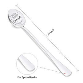 Tulolvae Oma und Opa Geschenk, 2 Stück Kaffeelöffel mit Gravur für Beste Oma und Opa zum Geburtstag Ostern, Geburtstagsgeschenk Weihnachtsgeschenke Ostergeschenke für Oma und Opa 19 CM