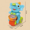 Musical Walking Elephant Drummer Toy Blowing Ball Elephant Toys with