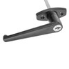 Shed Door Latch L-Handle Lock Kit with 2 Keys, 4-1/2"