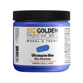 GOLDEN PAINTWORKS Mural & Theme, Ultramarine Blue, 16 oz., Professional Acrylic Paint, Mural Paint, Interior Use Only