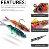 Soft Fishing Lures Baits - Pre-Rigged Fishing Soft Plastic Lures