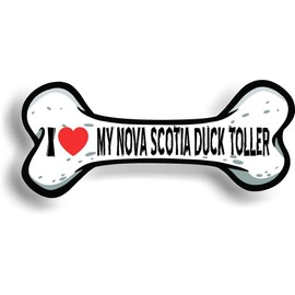 I Love My Nova Scotia Duck Toller Car Magnet Bumper Sticker 3"x7"