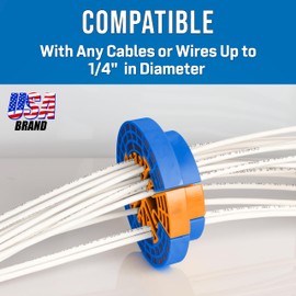 Herrramienta organizadora para cables, Compatible con cables de hasta 6.35 mm, Cat6