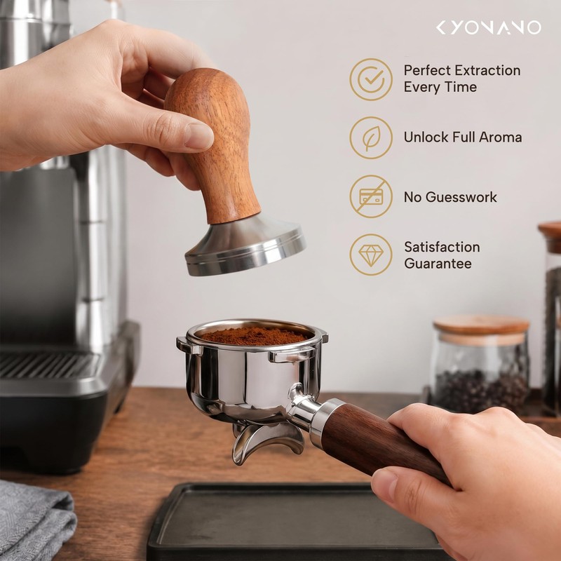 KYONANO 58mm Espresso Tamper, Coffee Tamper 58mm, Espresso Press Tamper